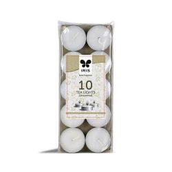 IRIS 10 Tea Lights Unscented IRIS 10 Tea Lights Unscented