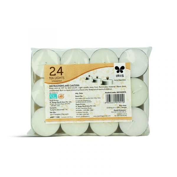 IRIS 24 Tea Lights Unscented IRIS 24 Tea Lights Unscented